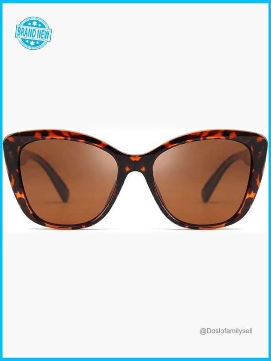 Polarized Vintage Cat Eye Sunglasses Retro Square Jackie O Style UV Protection main image 4